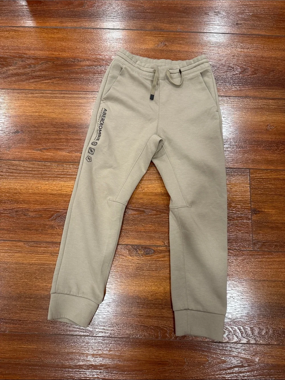 Abercrombie & Fitch Kids Khaki/Tan Drawstring Joggers